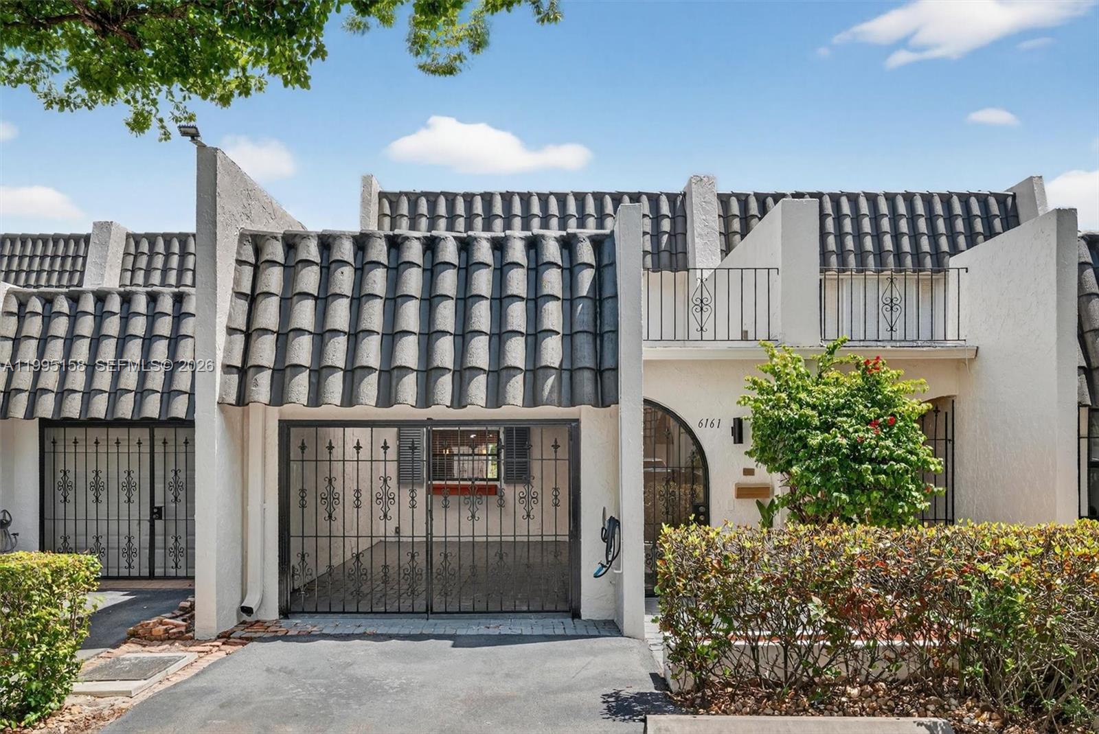 a front view of a house