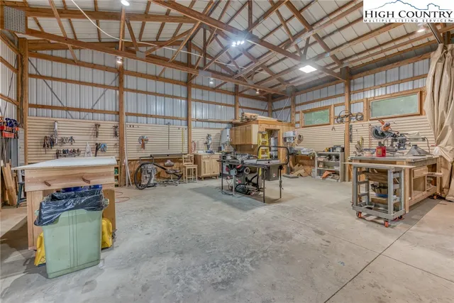 a view of a storage room with utility