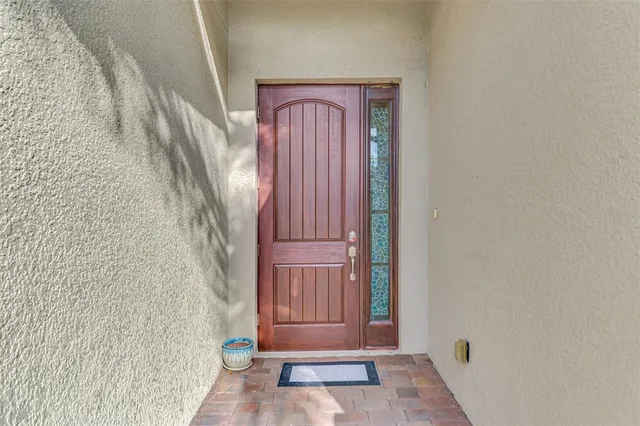 a view of a hallway with closet area