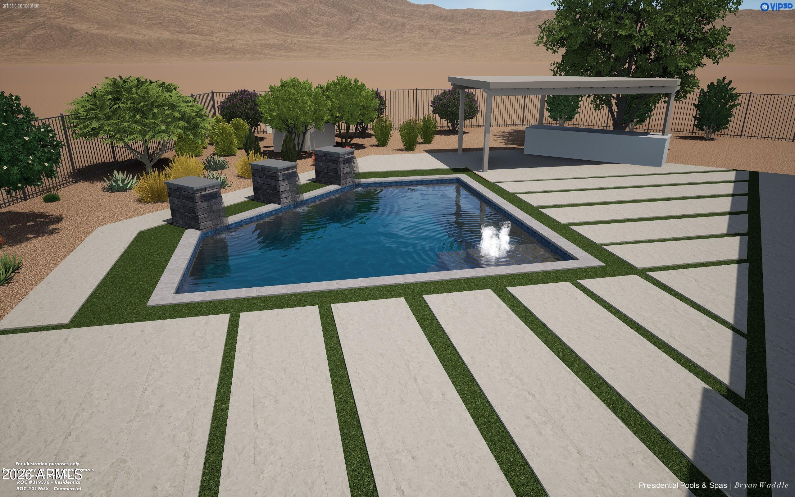 29420 North Verde River Way West Rio Verde, AZ 85263 - Photo 43 of 74 Pool Rendering - inquire for full bid