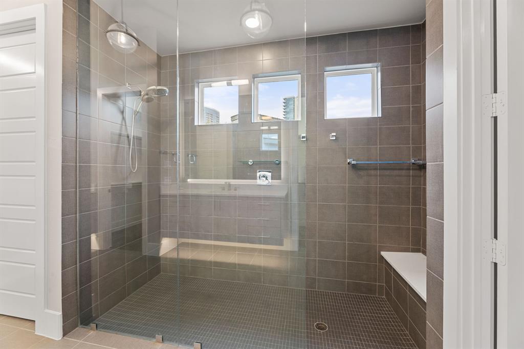 7854 Element Avenue Plano, TX 75024 - Photo 28 of 38 Full bath with walk in shower and tile patterned floors