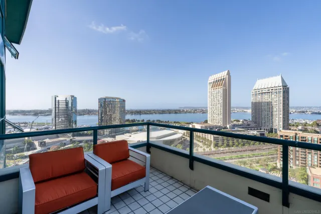 a view of city with tall buildings