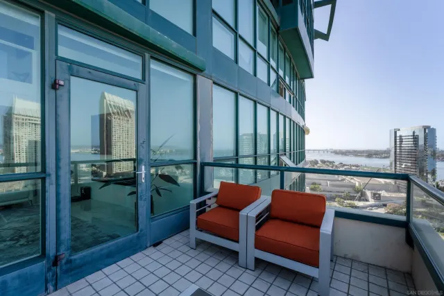 a view of a city with tall buildings