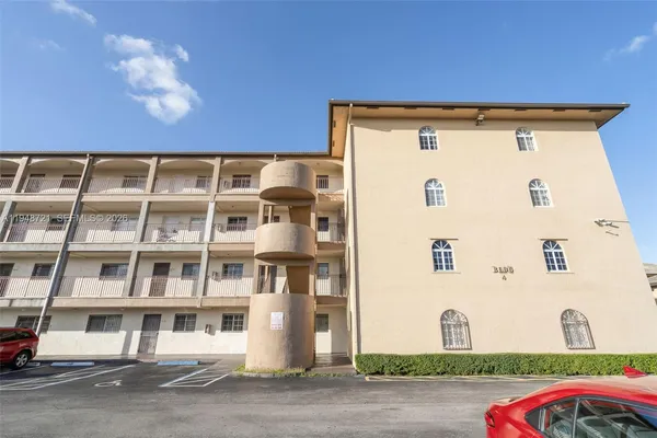 a front view of a building