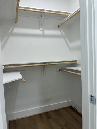 a close view of closet