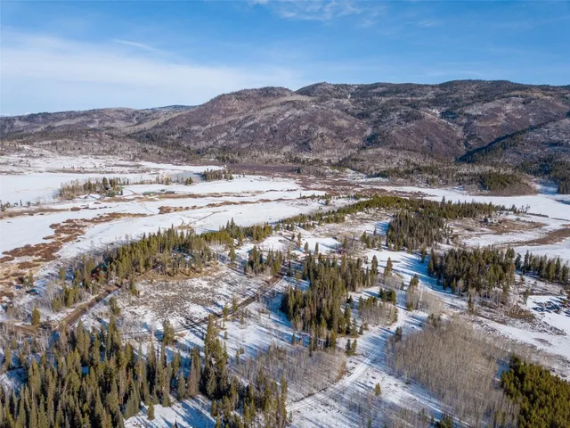 a view of road with snow