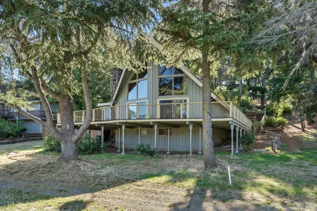 a house view with a garden space