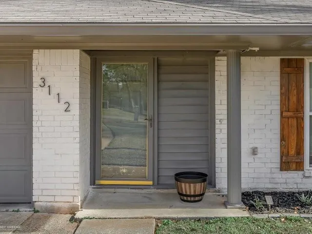 a view of front door of house