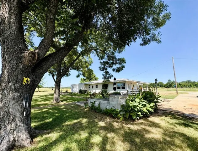 a view of outdoor space with garden