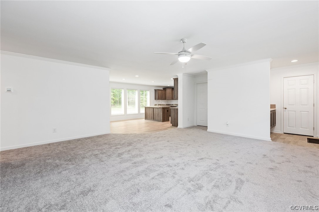 778 Bryants Ford Road Fork Union, VA 23055 - Photo 11 of 50 an empty room with windows and ceiling fan