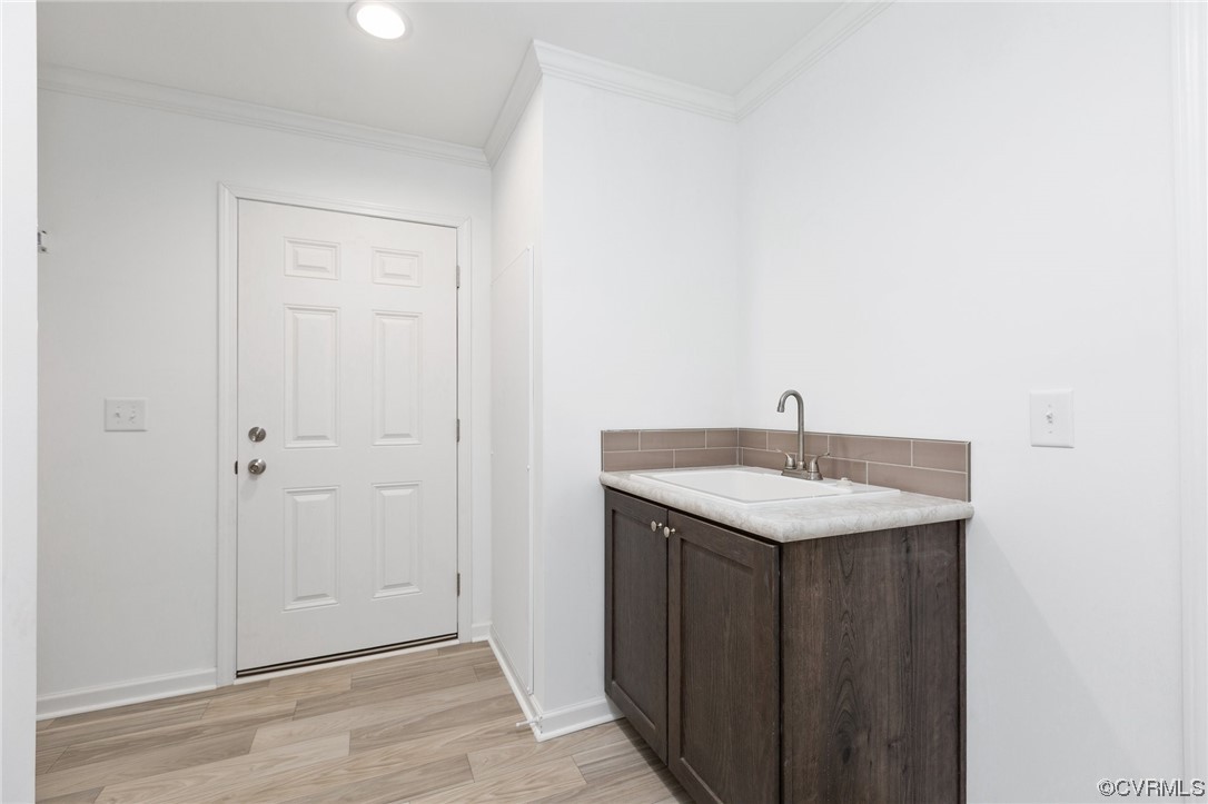 778 Bryants Ford Road Fork Union, VA 23055 - Photo 21 of 50 a bathroom with a granite countertop sink and a mirror