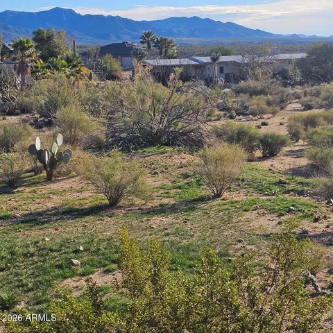 a view of a lake with mountains