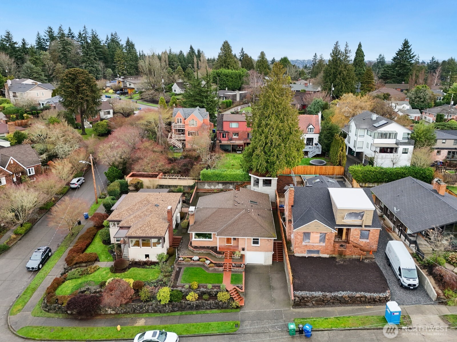 3542 43rd Avenue West Seattle, WA 98199 - Photo 32 of 39 an aerial view of residential houses with outdoor space