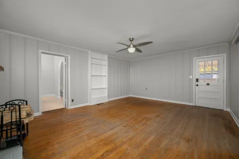 a view of a livingroom with a hardwood