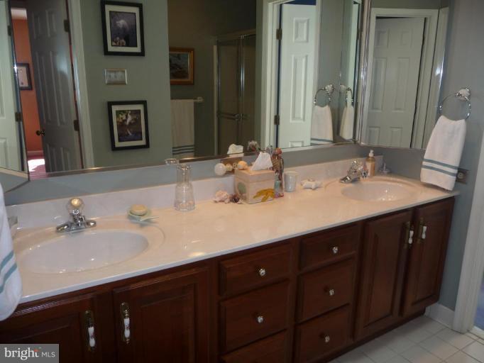3165 Hickory Ridge Road Dunkirk, MD 20754 - Photo 12 of 30 a bathroom with double vanity sinks and a mirror