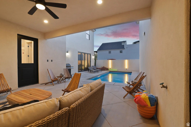 4346 Canterbury Road Hurricane, UT 84737 - Photo 35 of 37 View of pool with patio surround, area for grilling, and outdoor furniture
