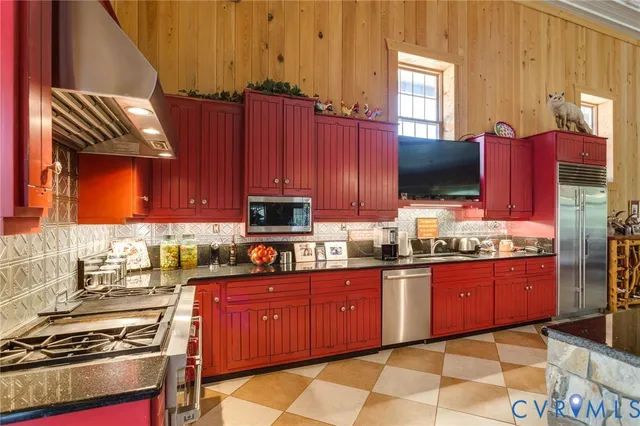 a room with furniture and a window