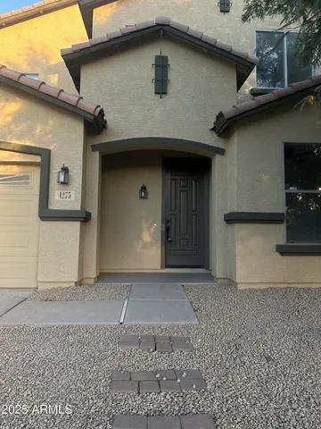 a front view of a house