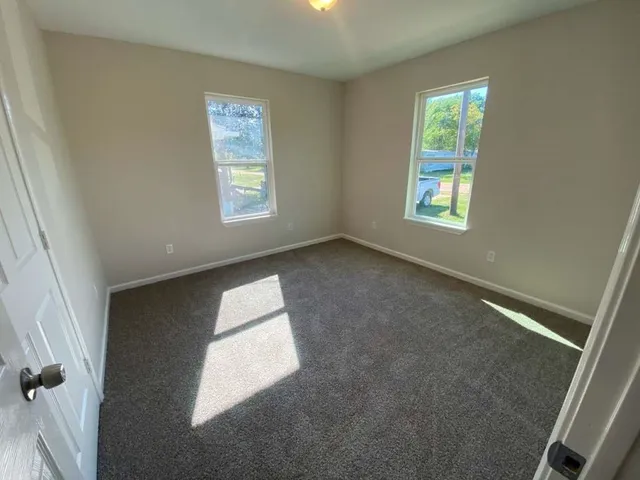 an empty room with a window