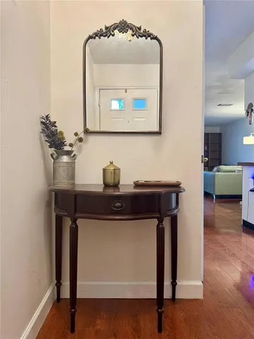 a view of livingroom with furniture and wooden floor