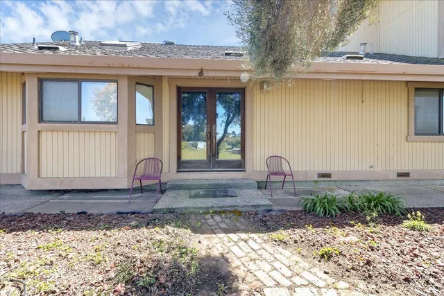 a front view of a house