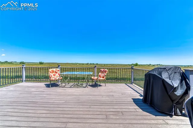 a view of a terrace with a bench