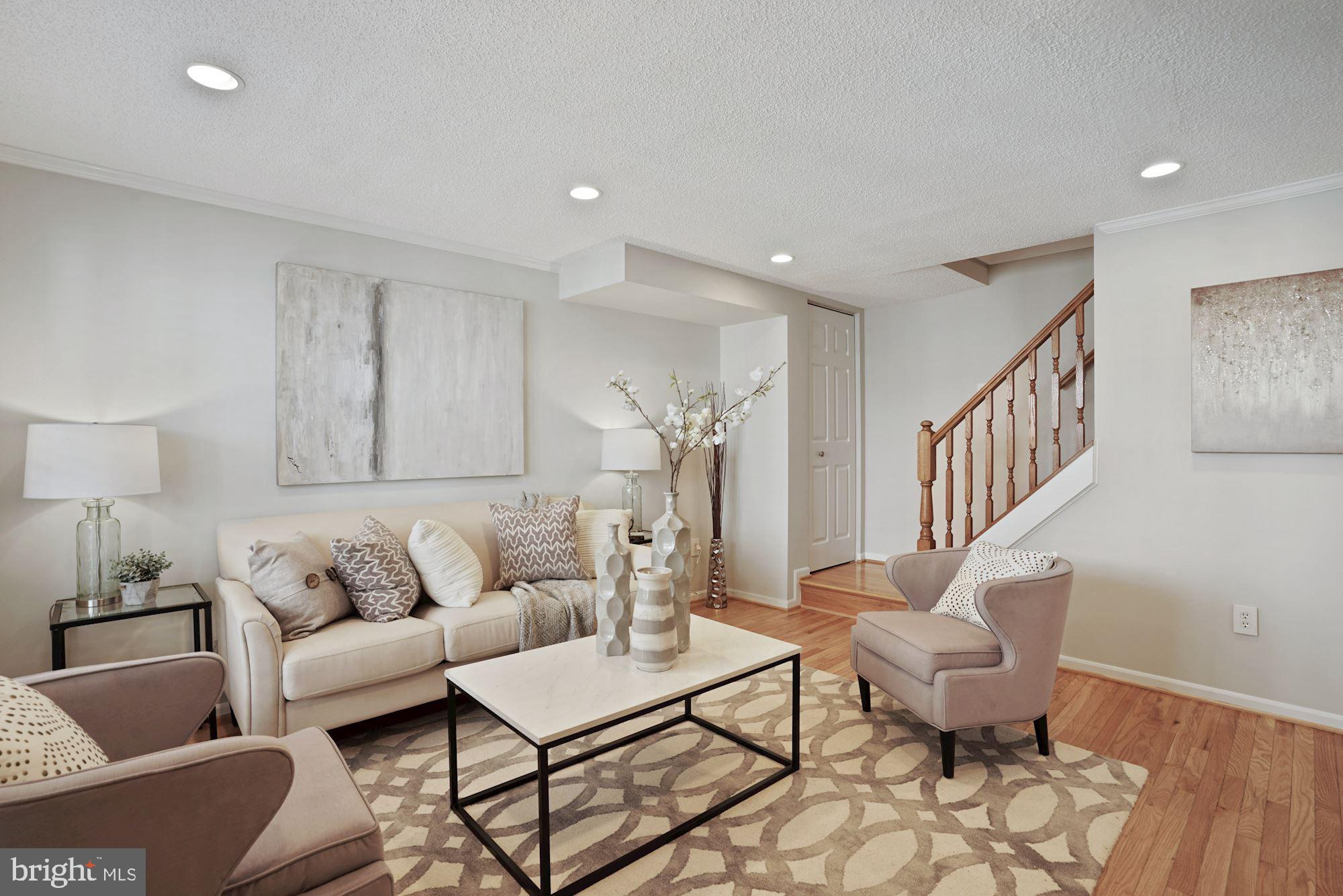 Living room with hardwood floors