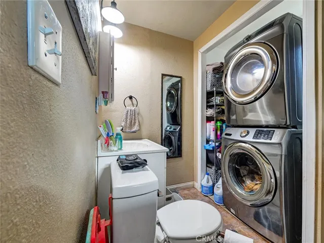 a room with a washer and dryer
