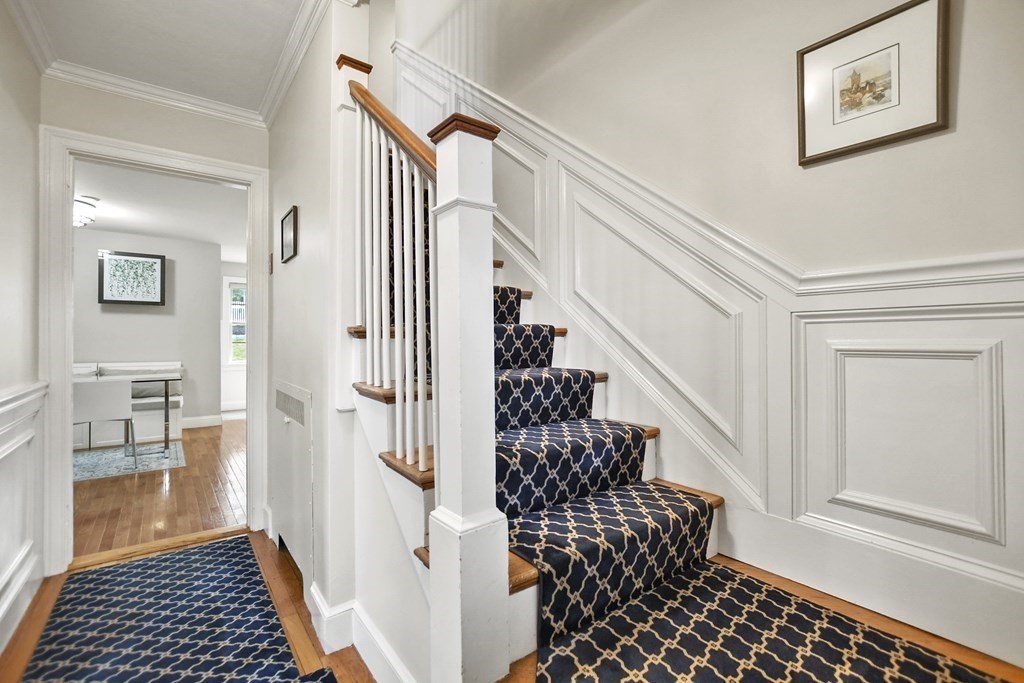 348 Webster Street Needham, MA 02494 - Photo 2 of 42 a view of entryway with wooden floor