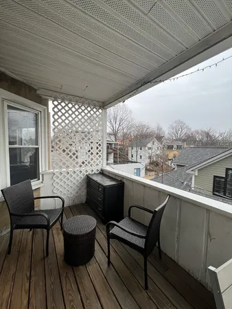 a outdoor living space with furniture
