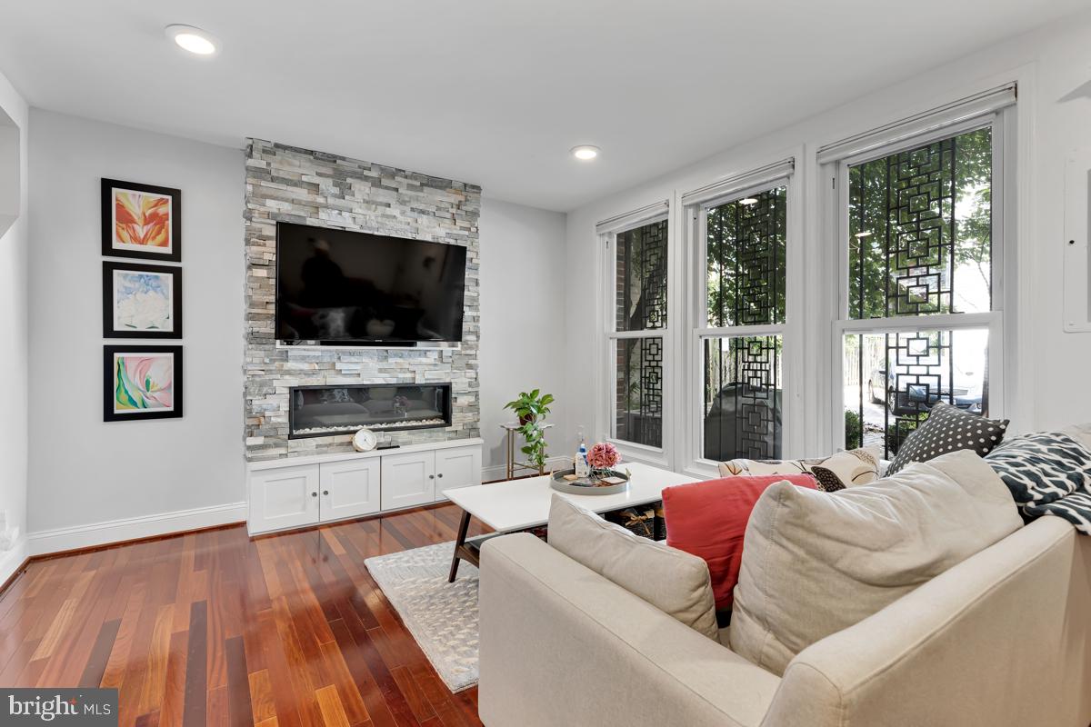 1119 Harvard Street Northwest, Unit R Washington, DC 20009 - Photo 2 of 16 Living Room with Fireplace