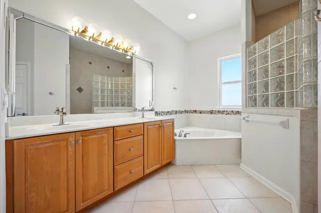 a view of a backyard with a garden