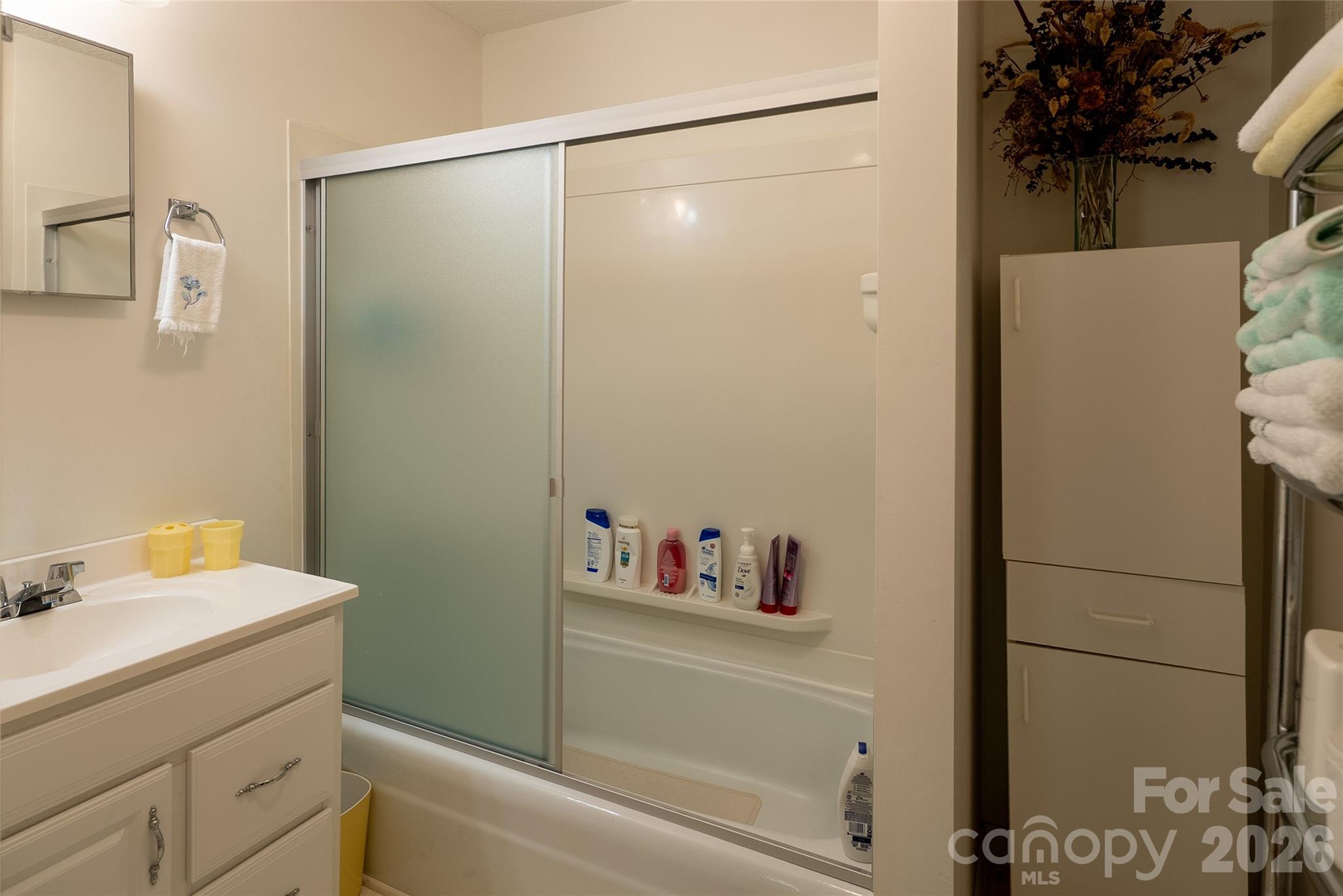 1412 North Bearwallow Road Fletcher, NC 28732 - Photo 26 of 30 a bathroom with a shower and a sink