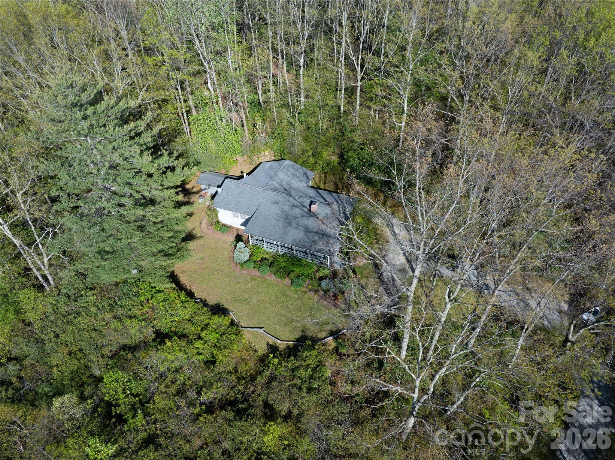 1412 North Bearwallow Road Fletcher, NC 28732 - Photo 10 of 30 an aerial view of a house with a yard