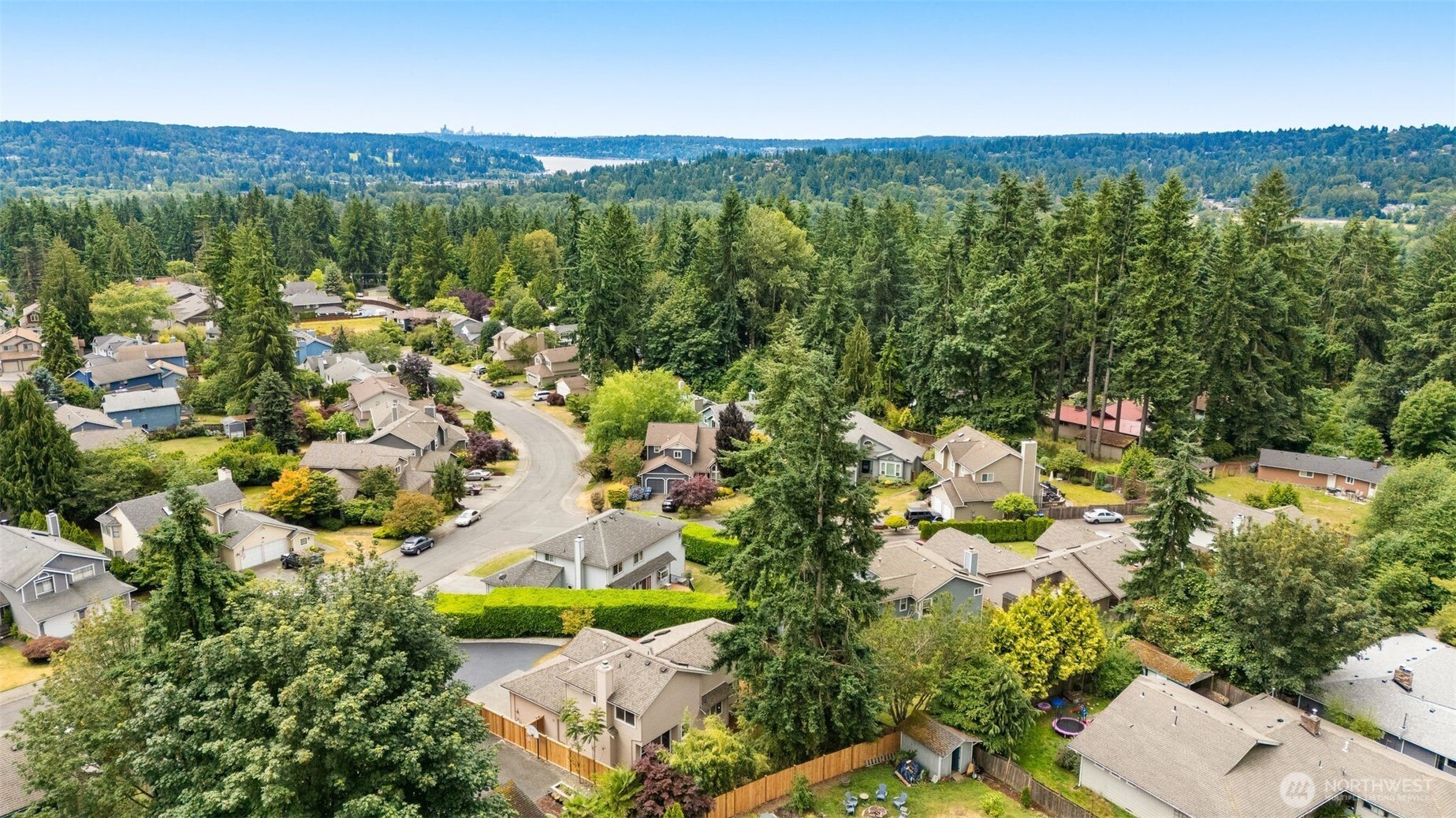 301 236th Place Southwest Bothell, WA 98021 - Photo 35 of 35 an aerial view of residential houses with outdoor space and trees