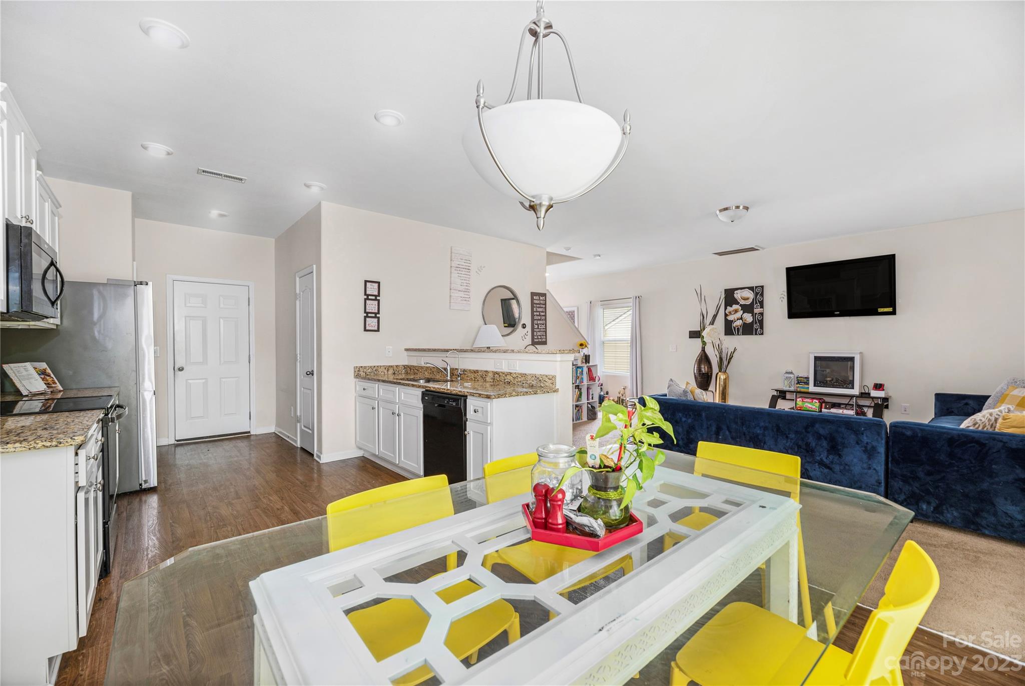 6415 Jerimoth Charlotte, NC 28215 - Photo 12 of 22 a living room with fireplace furniture and a wooden floor