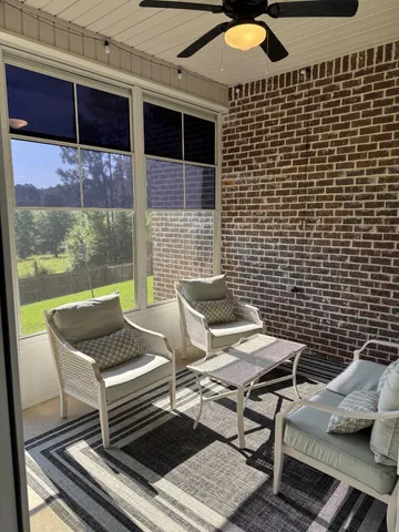 a outdoor space with chairs