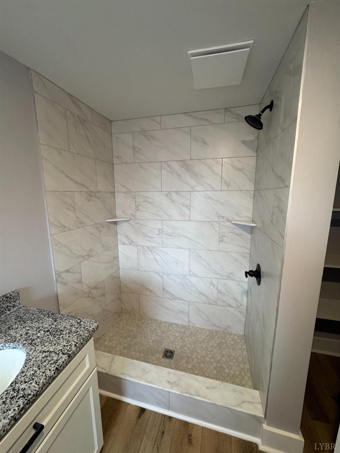 137 Ridgeview Lane Madison Heights, VA 24572 - Photo 13 of 22 a bathroom with a granite countertop sink and shower