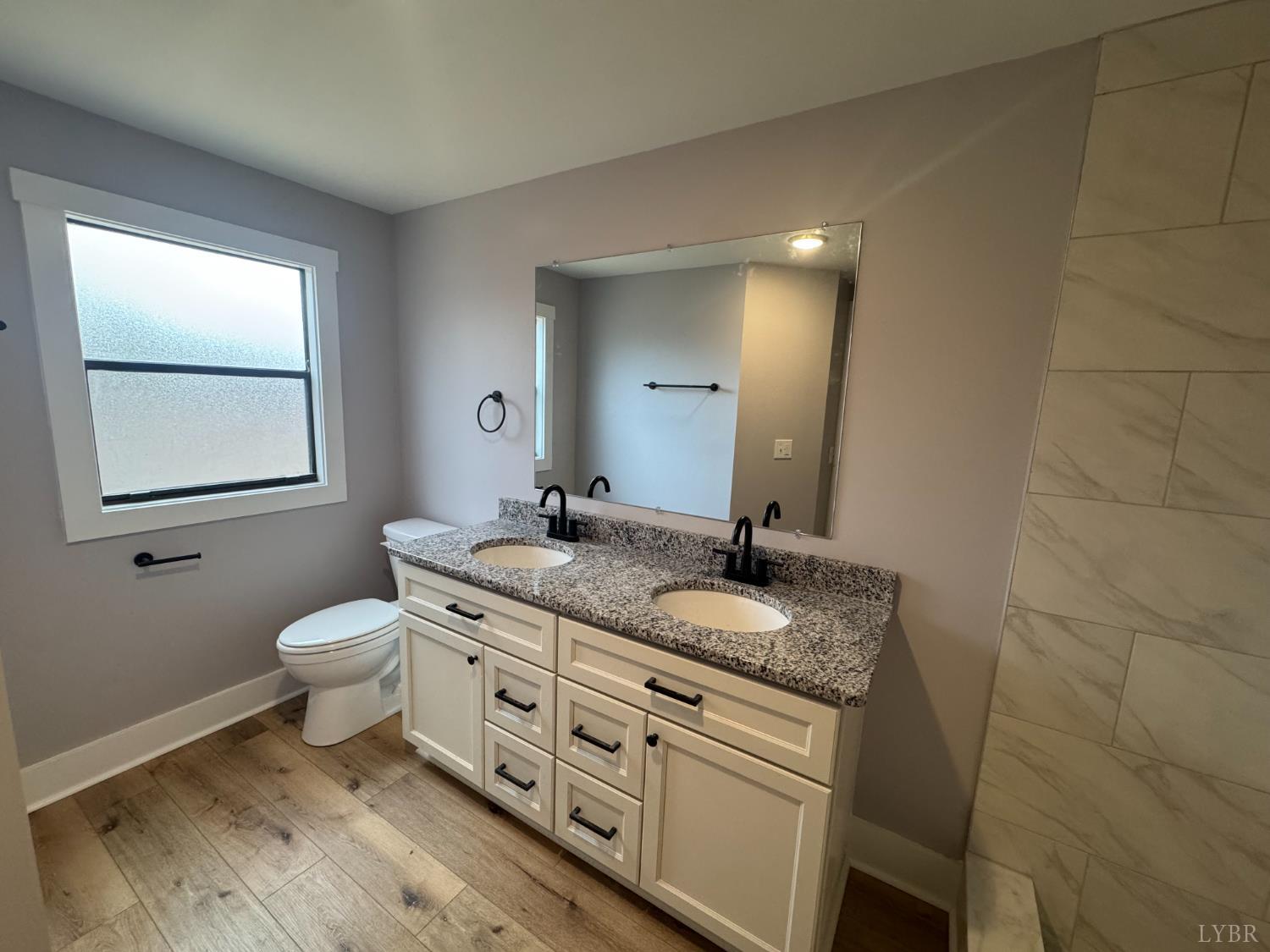 137 Ridgeview Lane Madison Heights, VA 24572 - Photo 15 of 22 a bathroom with a granite countertop toilet sink and mirror
