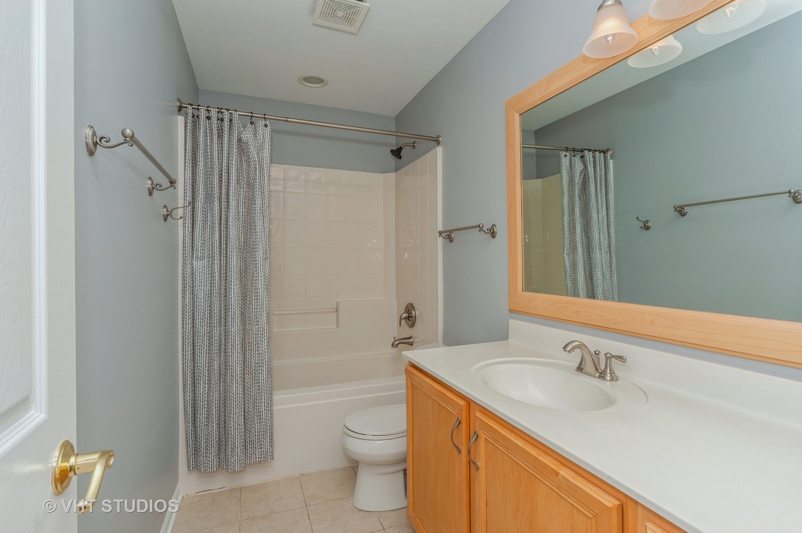 360 Bay Tree Circle Vernon Hills, IL 60061 - Photo 14 of 18 a bathroom with a granite countertop sink toilet and shower
