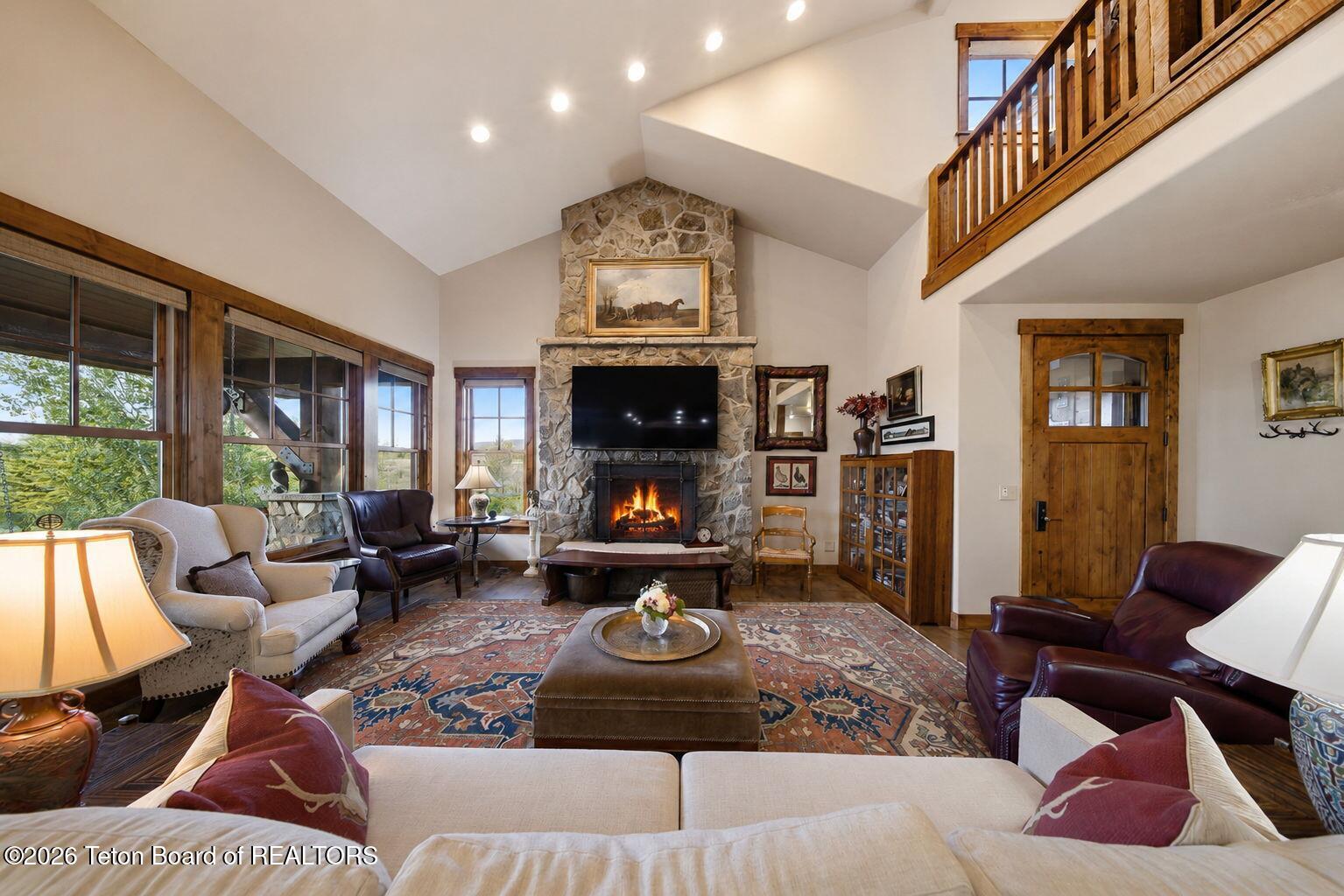 92 Bison Drive Victor, ID 83455 - Photo 6 of 52 Living rm w fireplace from couch