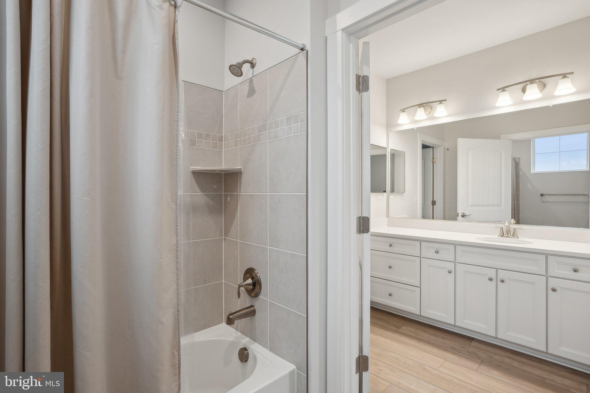 170 Harrier Way, Unit 34 Chester, MD 21619 - Photo 29 of 81 a bathroom with a tub sink shower and mirror