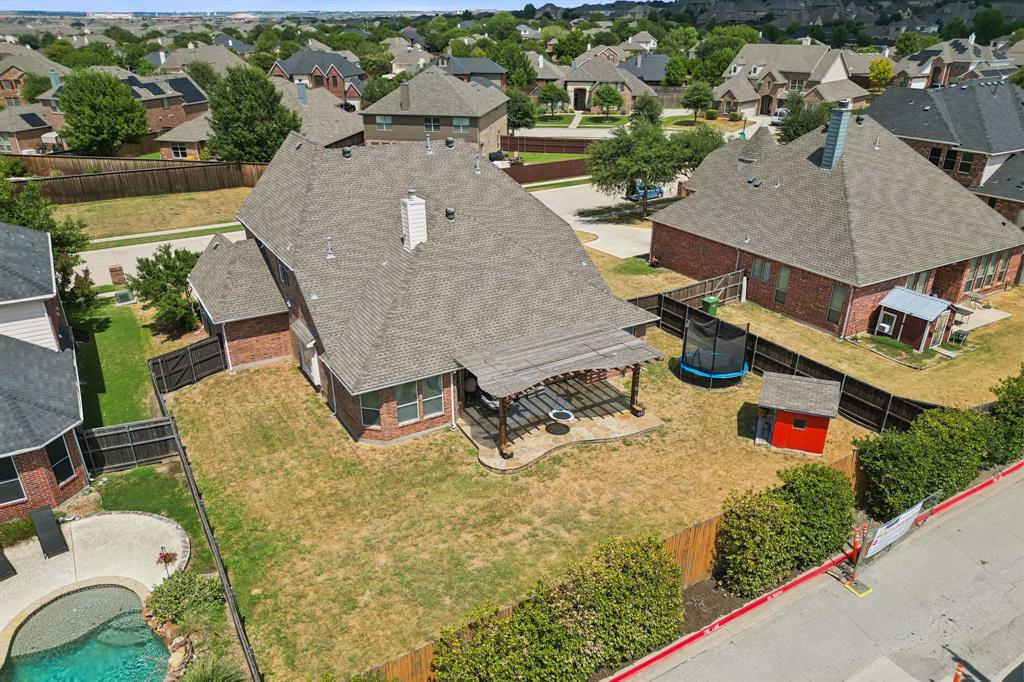 260 Dave Trail Prosper, TX 75078 - Photo 33 of 39 an aerial view of a house with swimming pool and outdoor space