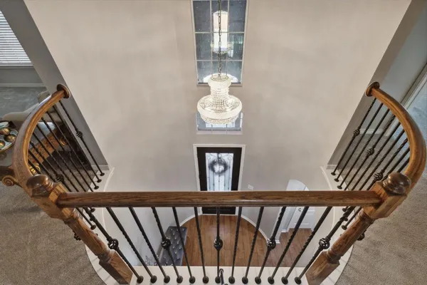 a view of stairs