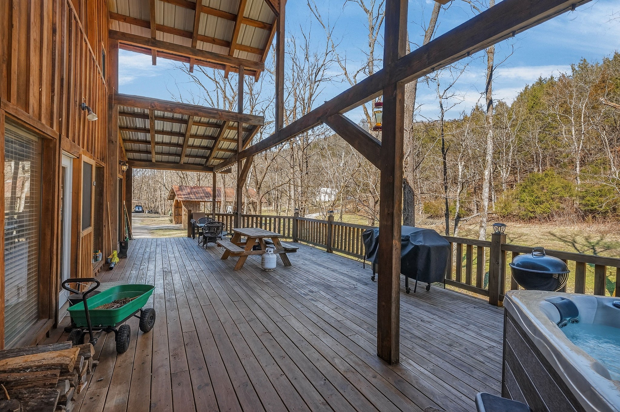3331 Adamson Branch Road Liberty, TN 37095 - Photo 35 of 59 a view of outdoor space with wooden floor and barbeque oven