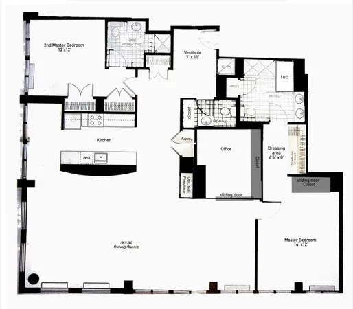 $2,065,000 | 105 Greene Street, Unit 1901, Jersey City, NJ 07302