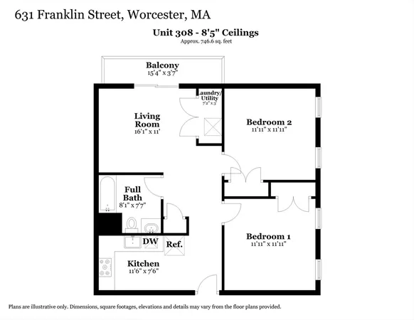 $2,450 | 631 Franklin Street, Unit 308, Worcester, MA 01604