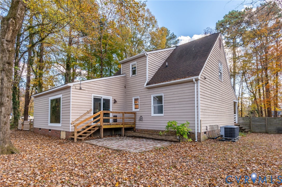 1140 Berryhill Road Henrico, VA 23231 - Photo 27 of 29 Rear view of property with crawl space, roof with