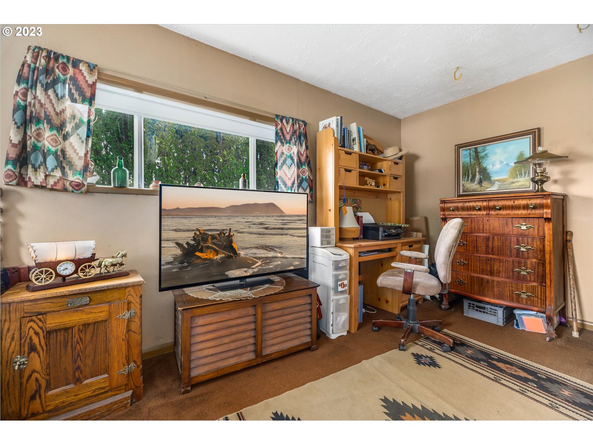 39400 Southeast Trubel Road Sandy, OR 97055 - Photo 14 of 34 a bedroom with furniture and a large window