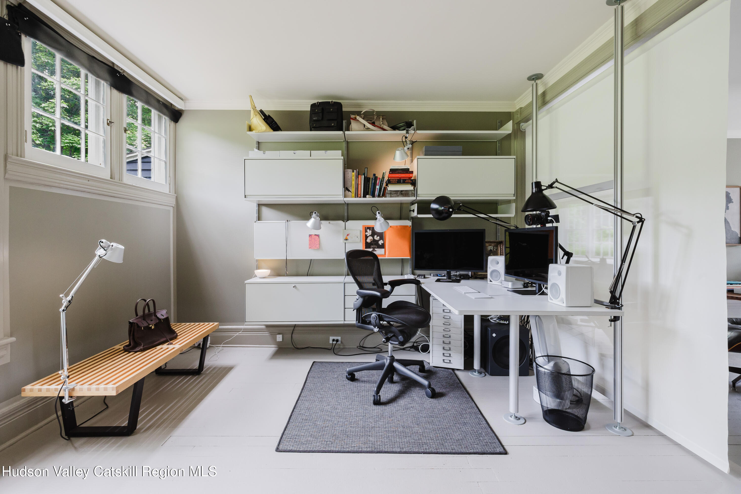 88 Mac Brown Road Hillsdale, NY 12529 - Photo 50 of 69 a view of a workspace with furniture and a window
